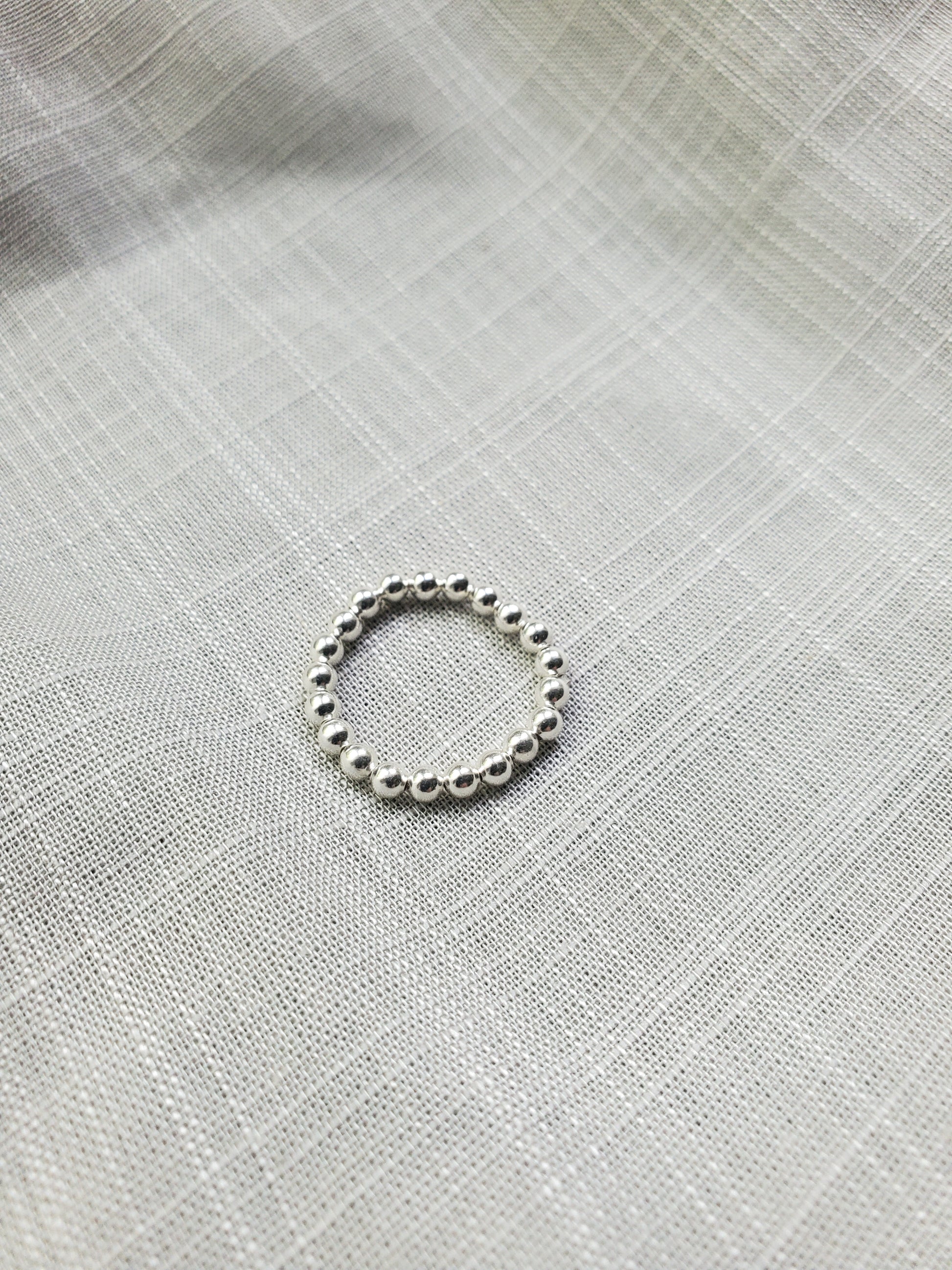 3mm Silver Bead ring