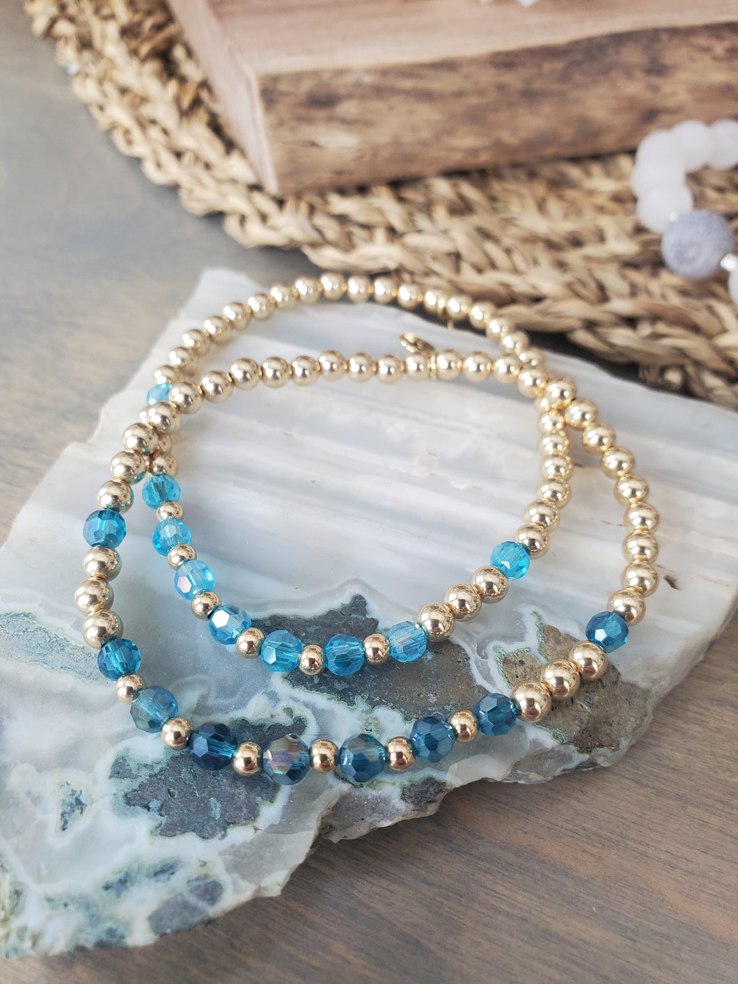Turquoise gold-filled