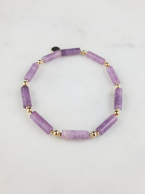 Channel Bracelet - Amethyst
