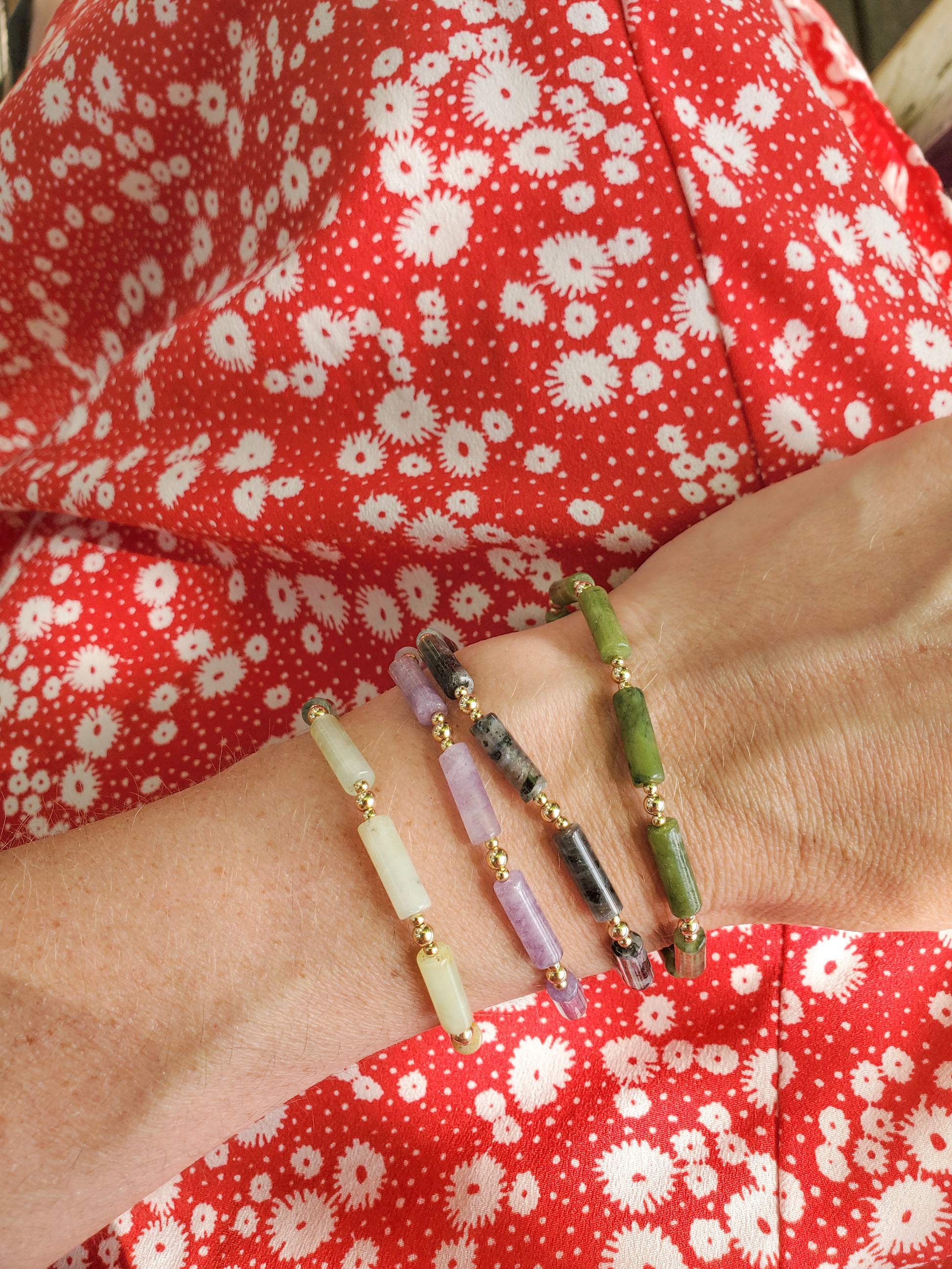 Channeled Bracelet - Jade