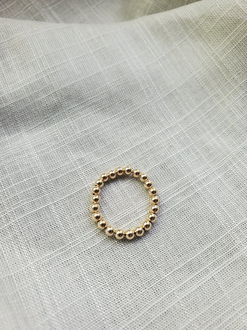 3mm Gold Bead Ring