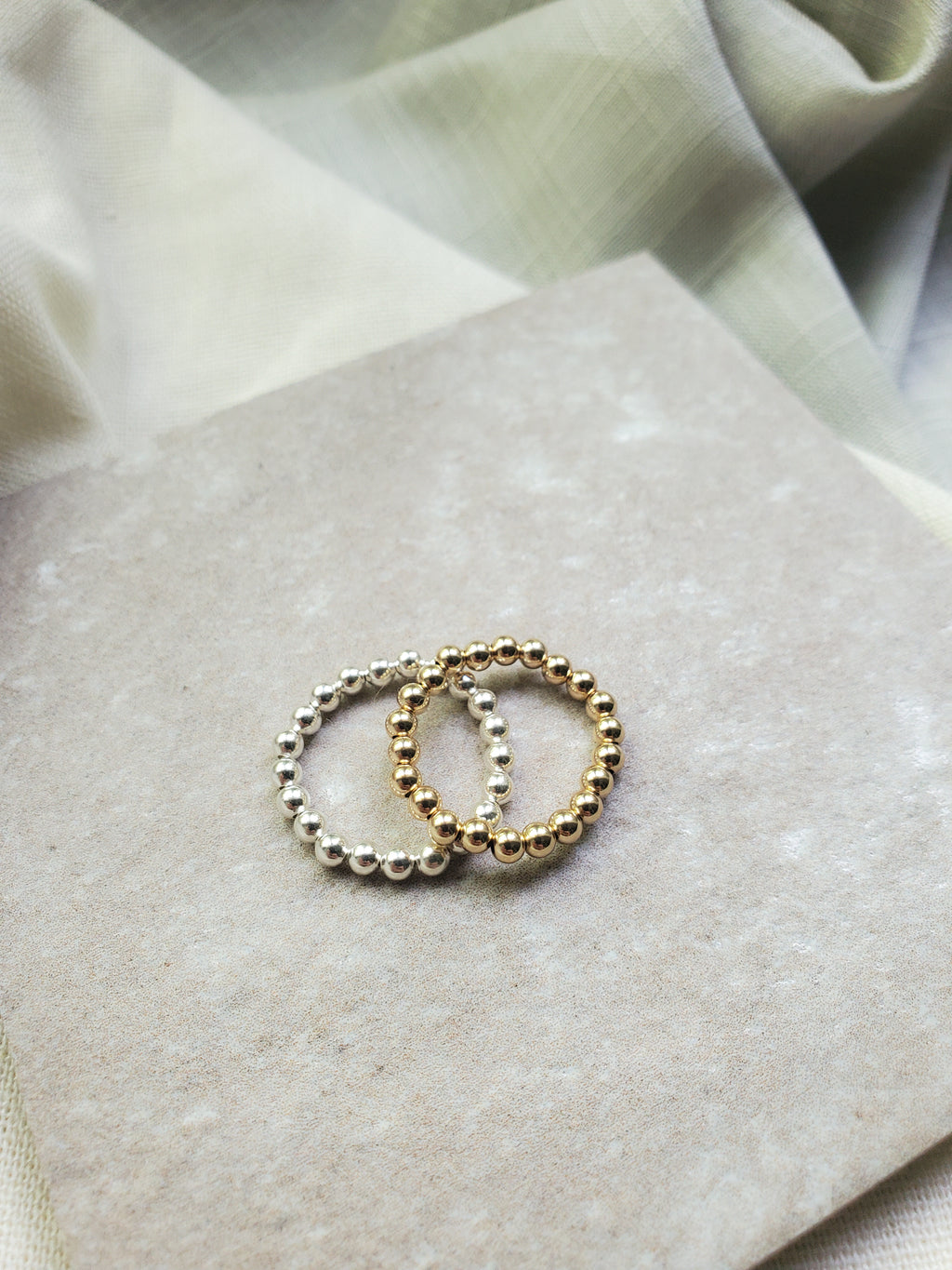3mm Gold Bead Ring