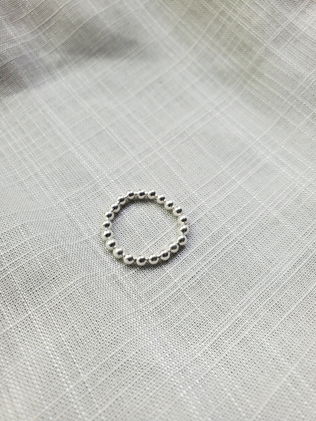 3mm Silver Bead ring