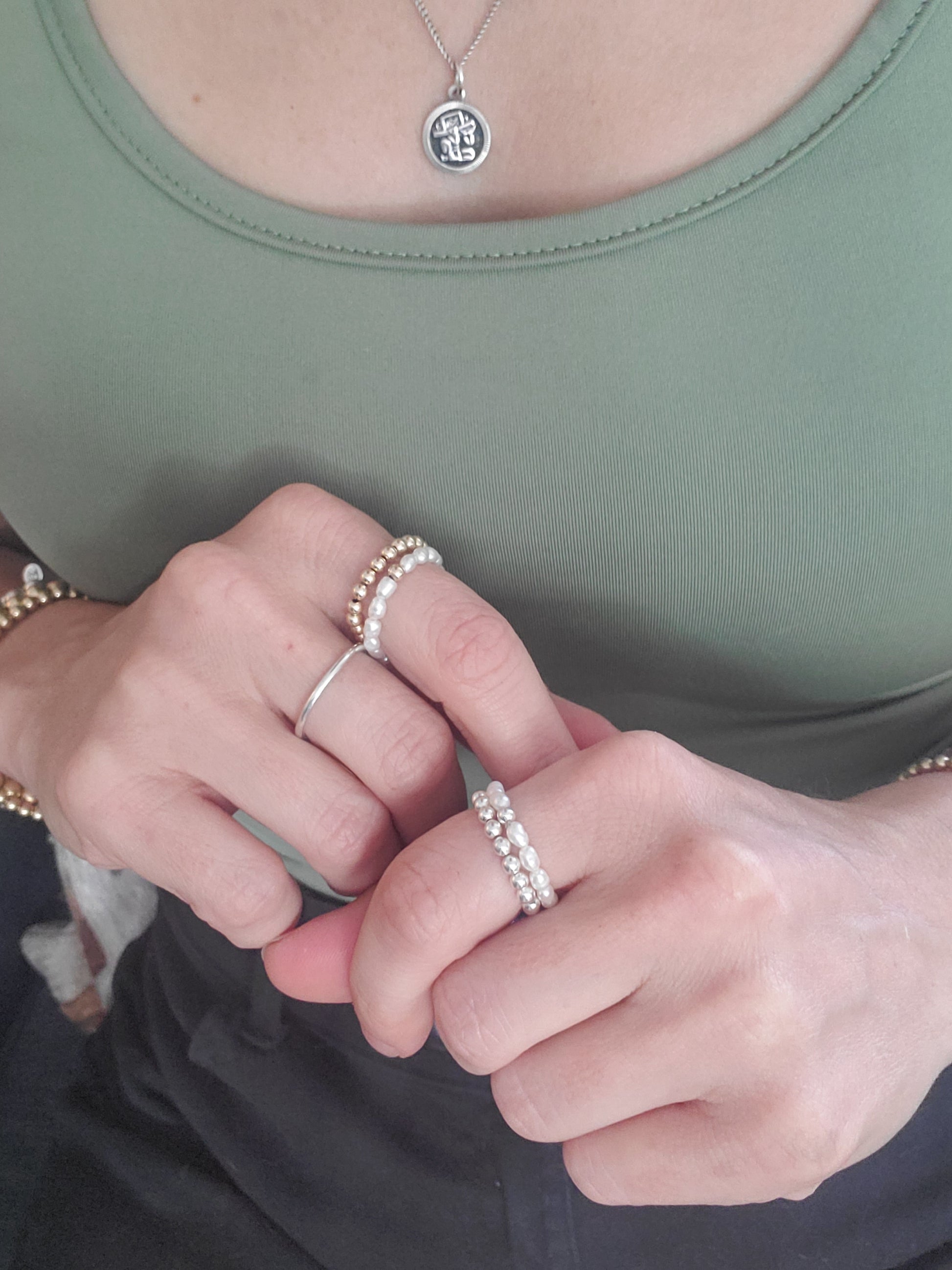 3mm Gold Bead Ring