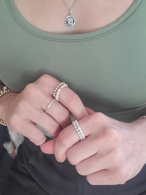 3mm Gold Bead Ring