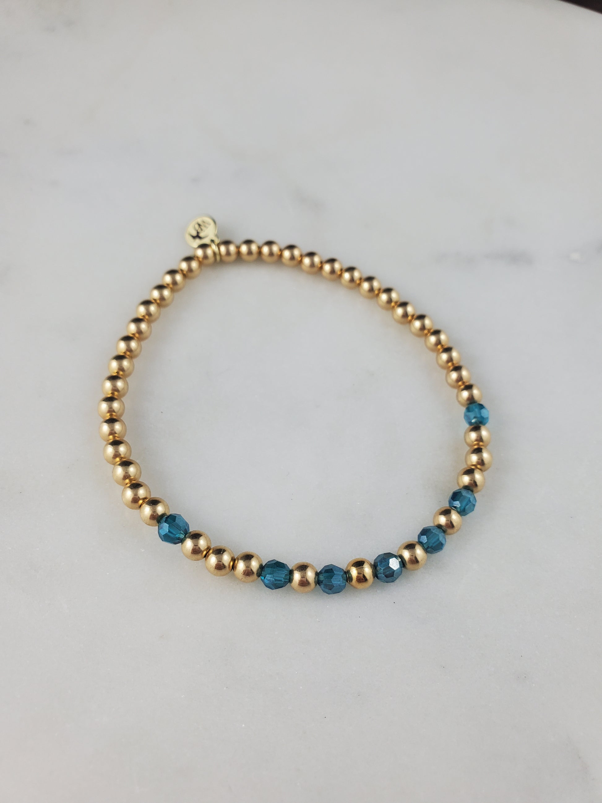 Something Blue Gold Bracelets