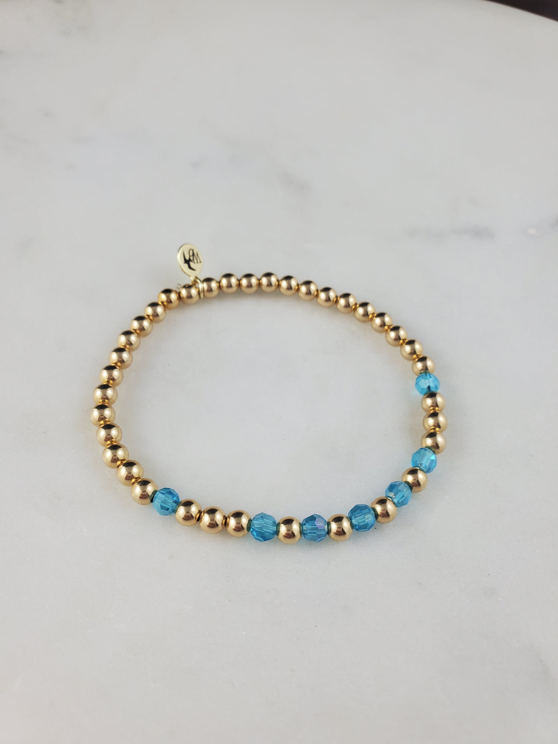 Something Blue Gold Bracelets
