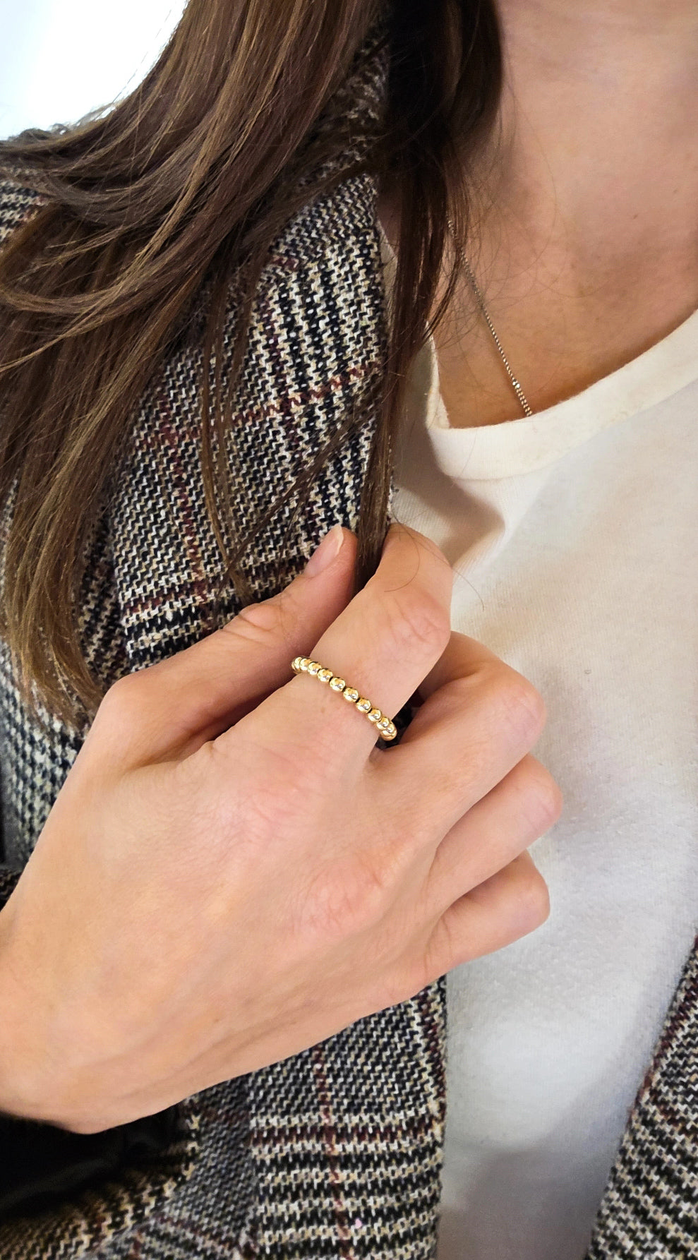 3mm Gold Bead Ring