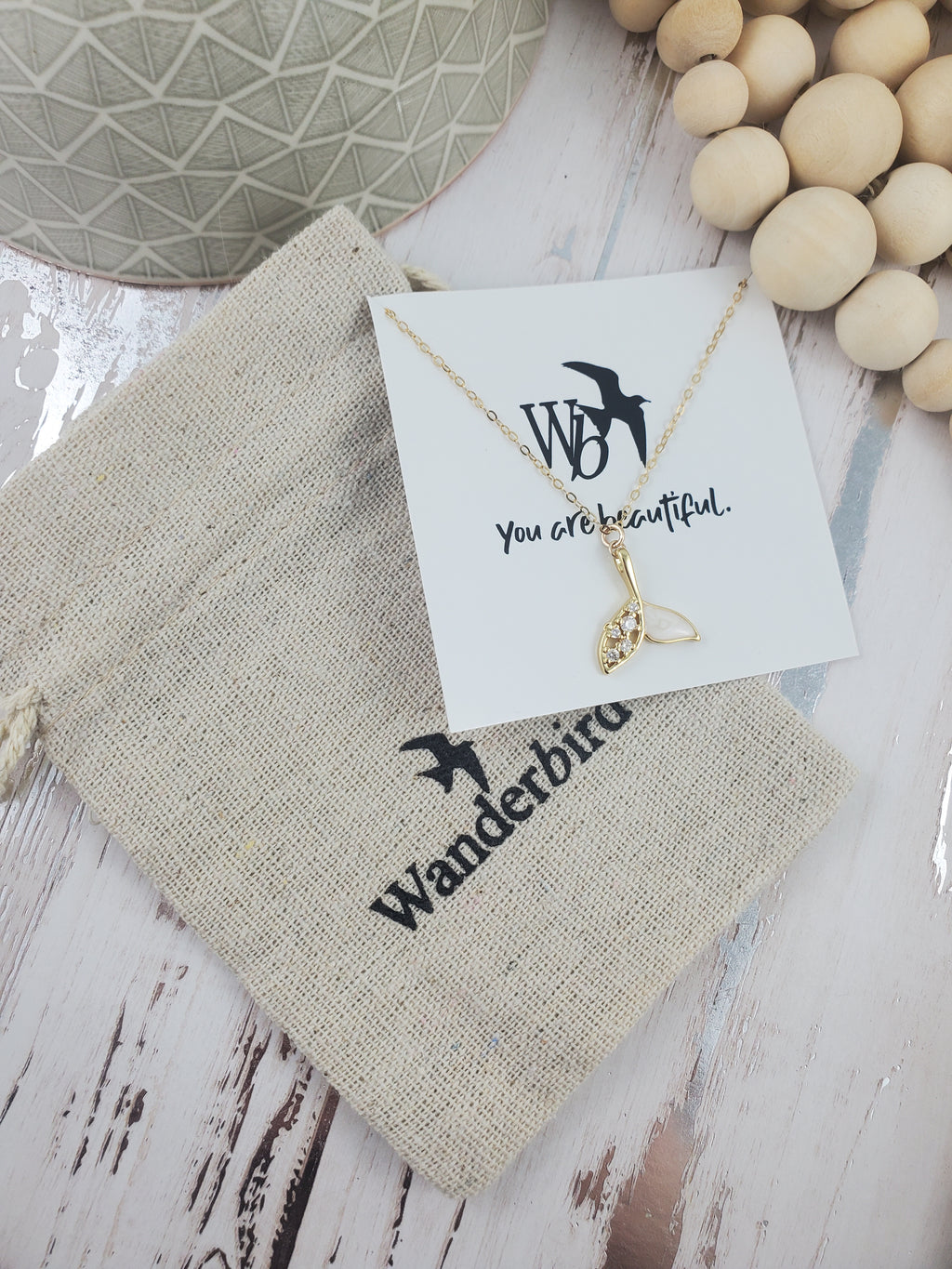 Whale Tail Gold Necklace