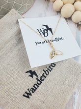 Load image into Gallery viewer, Whale Tail Gold Necklace

