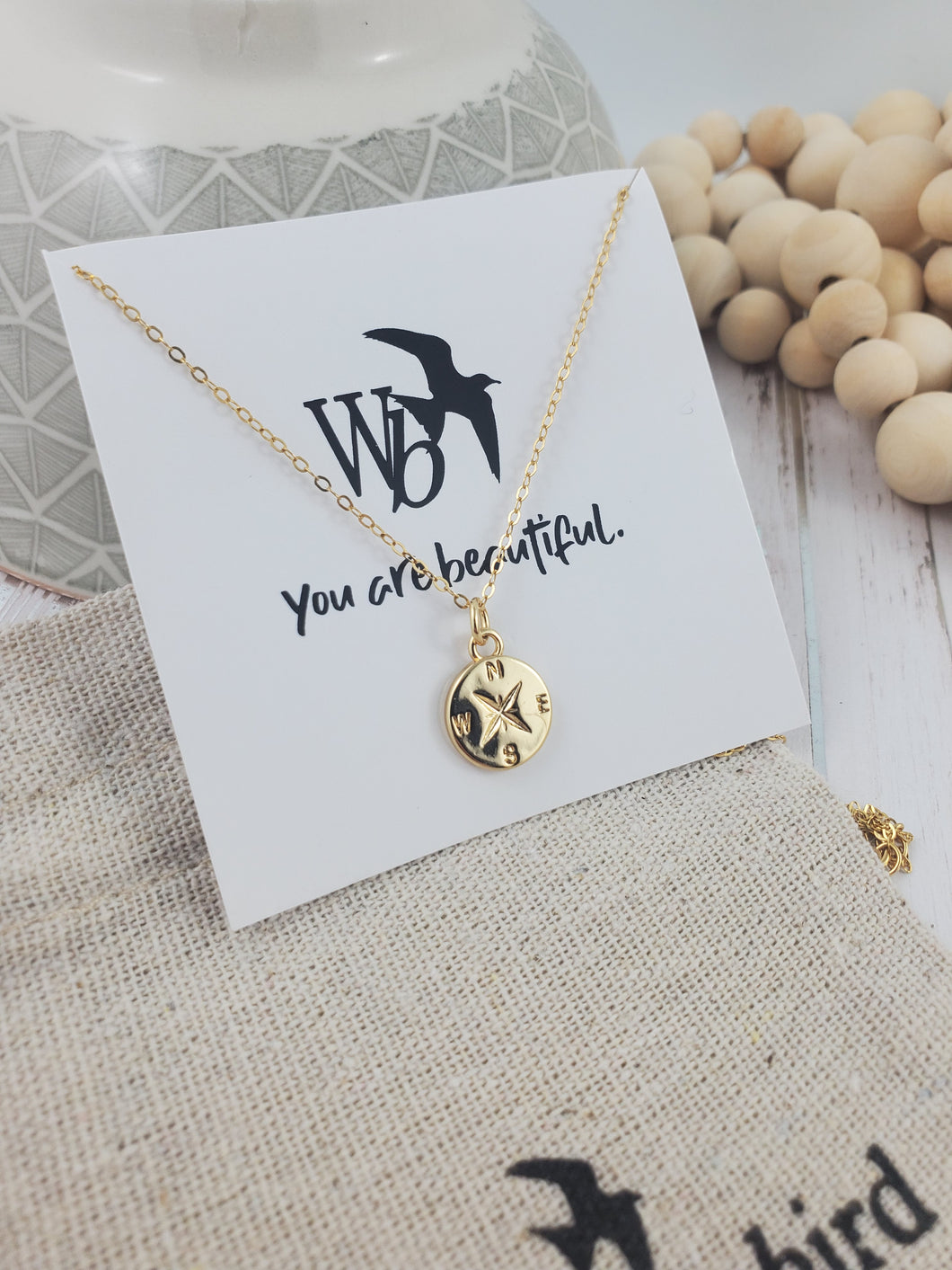 Compass Gold Necklace