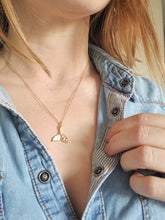 Load image into Gallery viewer, Whale Tail Gold Necklace
