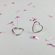 Load image into Gallery viewer, Sterling Silver Heart Earrings
