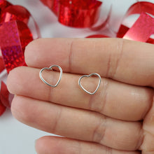 Load image into Gallery viewer, Sterling Silver Heart Earrings
