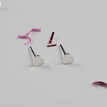 Load image into Gallery viewer, Mini Sterling Silver Heart Earrings
