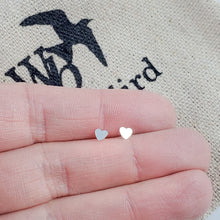 Load image into Gallery viewer, Mini Sterling Silver Heart Earrings
