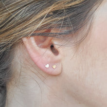 Load image into Gallery viewer, Mini Sterling Silver Heart Earrings
