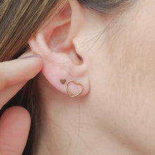Load image into Gallery viewer, Gold-Filled Wire Heart Earrings
